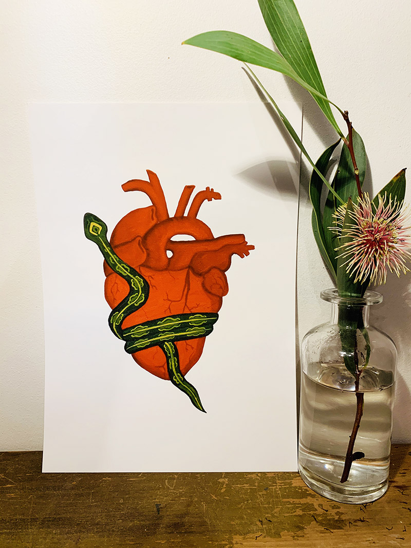 Heart & Snake Print - Image 2